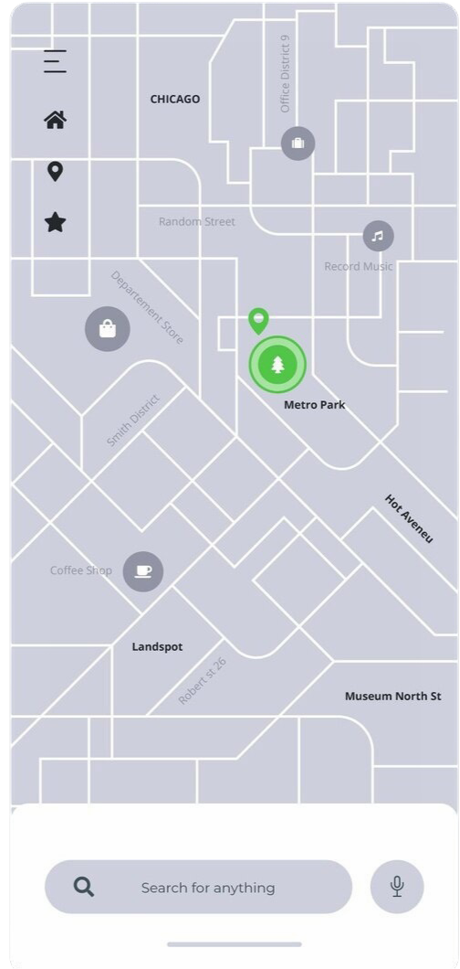 MTSAi Commuter white label mapping mobile interface preview illustration